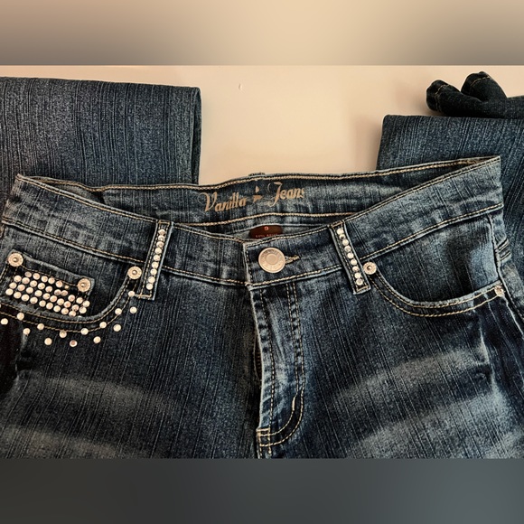 bootcut low rise vintage vanilla jeans! worn once and originally $70! size s-m - Picture 4 of 5